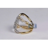 14K Yellow Gold 1.87 ct Diamond Womens Abstract Ring