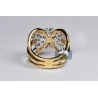 14K Yellow Gold 1.87 ct Diamond Womens Abstract Ring