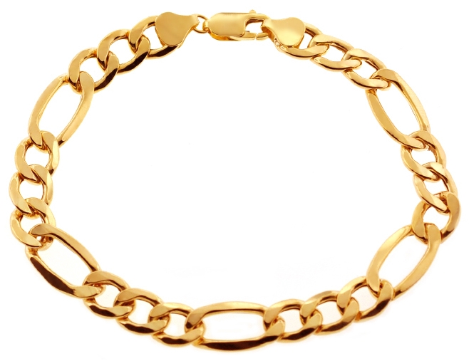 8" 6mm Mens Royal Figaro Bracelet Real 10K Yellow Gold Great Gift Idea
