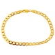 10K Yellow Gold Flat Cuban Link Mens Bracelet 5 mm 8 Inches