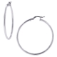 925 Sterling Silver Smooth Round Womens Hoop Earrings 2 mm