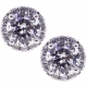 18K White Gold 1.20 ct Diamond Womens Stud Earrings 6 mm