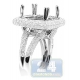 14K White Gold 1.76 ct Diamond Semi Mount Setting Ring