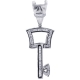 14K White Gold 0.60 ct Diamond Small Key Womens Pendant