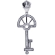14K White Gold 1.05 ct Channel Set Diamond Key Womens Pendant