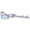 Womens Channel Set Diamond Key Pendant 14K White Gold 1.05ct