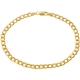 10K Yellow Gold Flat Cuban Link Mens Bracelet 4 mm 8 Inches