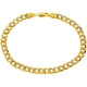 10K Yellow Gold Cuban Diamond Cut Mens Bracelet 6 mm 9 Inches