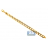 10K Yellow Gold Diamond Cut Cuban Mens Link Bracelet 11mm 9"
