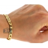 Real 10K Yellow Gold Mariner Anchor Link Mens Bracelet 6mm 8.5"