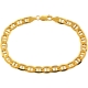10K Yellow Gold Anchor Link Mens Bracelet 7 mm 8.5 Inches