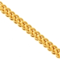 Italian 10K Yellow Gold Hollow Franco Link Mens Chain 3.5 mm