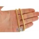 Italian 10K Yellow Gold Hollow Franco Link Mens Chain 3.5 mm