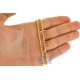 Italian 10K Yellow Gold Smooth Bead Mens Army Chain 3 mm