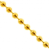 Italian 10K Yellow Gold Smooth Bead Ball Mens Army Chain 5 mm