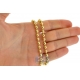 Italian 10K Yellow Gold Army Bead Ball Mens Chain 5 mm