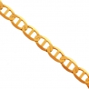 Italian 10K Yellow Gold Solid Mariner Link Mens Chain 4 mm