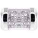 14K White Gold 1.67 ct Princess Diamond Mens Ring