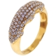 14K Yellow Gold 0.81 ct Diamond Womens Dome Ring