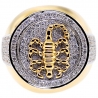 Mens Diamond Scorpion Round Ring 14K Yellow Gold 2.00 ct