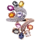 18K Two Tone Gold 5.49 ct Diamond Gemstone Womens Ring