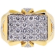 14K Yellow Gold 2.09 ct Diamond Mens Pinky Ring