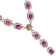 18K Yellow Gold 7.54 ct Ruby Diamond Womens Y Shape Necklace