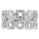 14K White Gold 1.80 ct Diamond Multishaped Circle Square Ring