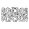 14K White Gold 1.80 ct Diamond Multishaped Circle Square Womens Ring