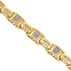 14K Yellow Gold 2.74 ct Diamond Mens Slim Bracelet 8.25 Inches