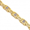Mens Diamond Slim Bracelet 14K Yellow Gold 2.74 ct 11mm 8.25"
