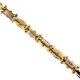 14K Yellow Gold 1.55 ct Diamond Bullet Mens Bracelet 9 Inches