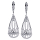 18K White Gold 0.65 ct Diamond Cage Womens Drop Earrings