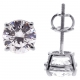 14K White Gold 2.00 ct Swarovski Crystal Womens Stud Earrings