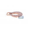 Womens Diamond Puff Oval Pendant 18K Rose Gold 7.33 ct 