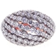 18K Rose Gold 3.61 ct Diamond Womens Dome Ring