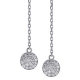 14K White Gold 0.54 ct Diamond Womens Long Dangle Earrings