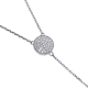 14K White Gold 0.48 ct Diamond Womens Y Shape Necklace 18 Inches