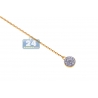 Womens Diamond Lariat Y Shape Necklace 14K Yellow Gold 0.48ct 18"