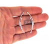 Womens Diamond Deco Ear Crawlers 14K White Gold 1.10 Carat