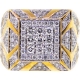 14K Yellow Gold 3.69 ct Diamond Mens Square Ring