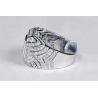 Mens Diamond Rising Square Pinky Ring 14K White Gold 3.37 ct