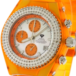 Aqua Master Sport 1.00 ct Diamond Womens Orange Watch