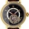 Mens Diamond Automatic Gold Watch Aqua Master 2.25 ct Black Dial