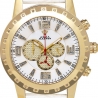 Aqua Master 0.24 ct Diamond Mens White Dial Yellow Gold Watch