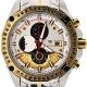 Aqua Master 1.50 ct Black Diamond Mens Yellow Gold Bezel Watch