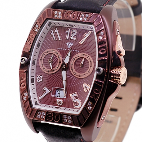 Aqua Master Aluminium 0.50 ct Diamond Mens Brown Watch