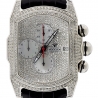 Mens Iced Out Diamond Silver Watch Aqua Master Bubble 7.00 ct