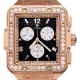 Aqua Master Square 4.25 ct Diamond Mens Rose Gold Watch
