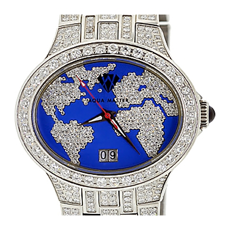 Aqua Master Blue World 6.00 ct Diamond Mens Watch